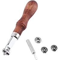 Juego de espaciadores de artesanía de cuero- juego de sistema de estampado de espaciado de puntadas de costura de cuero…